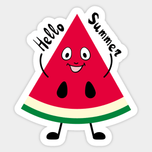 Summer watermelon says hello Sticker